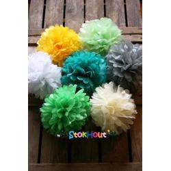Decoratie Pompoms / Honeycombs diverse kleuren | Stokhout 33