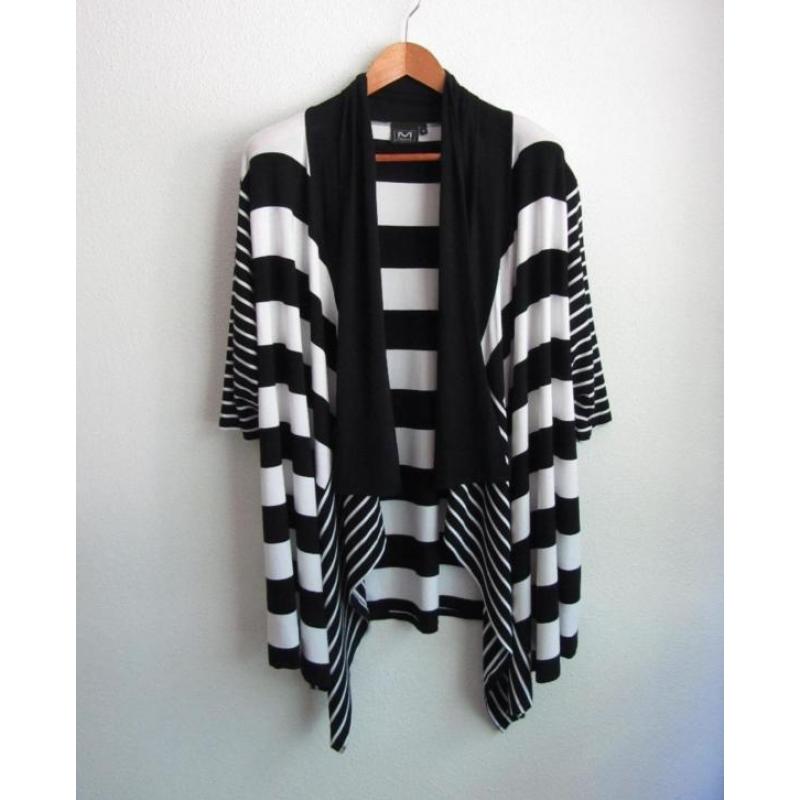 Zwart/wit vest van M Fashionwear - mt XL