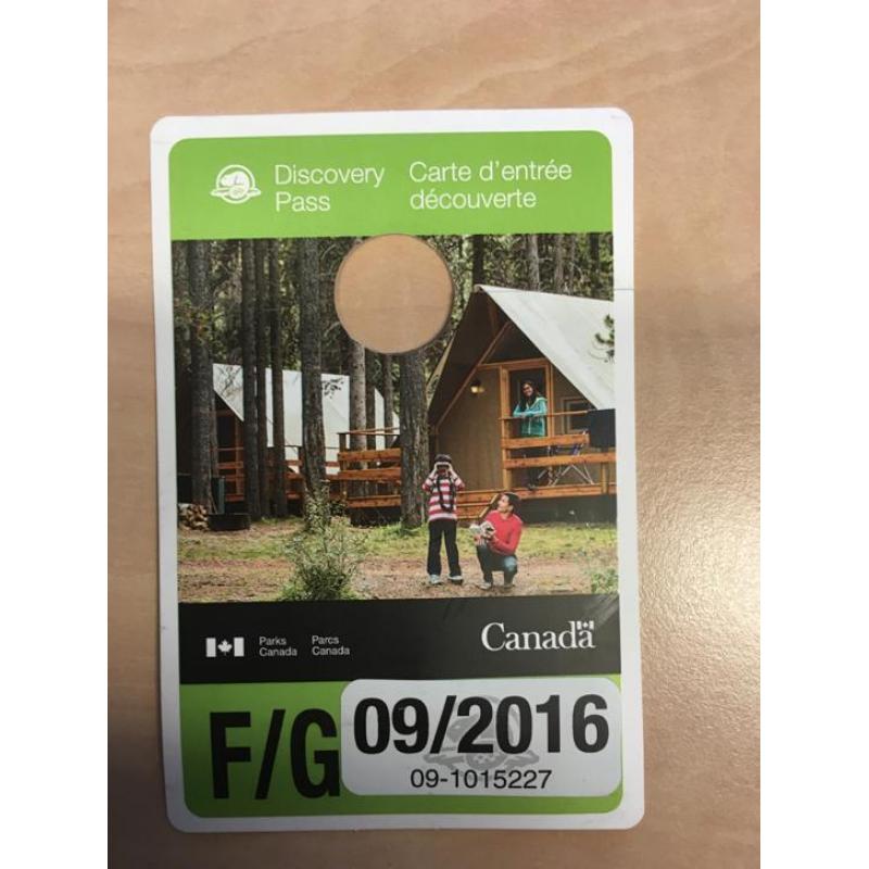 Park pass Canada (Discovery pass)