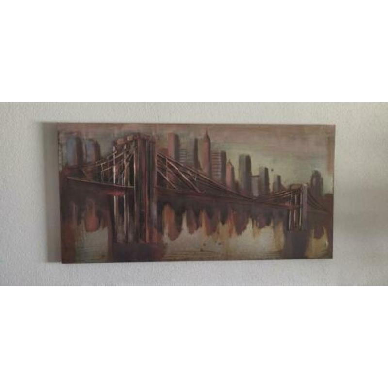 Aluminium 3D schilderij Brooklyn bridge NY