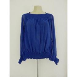 Kobaltblauwe blouse Addy van den Krommenacker