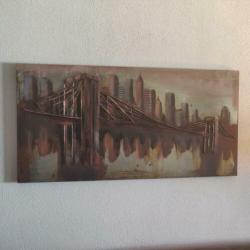 Aluminium 3D schilderij Brooklyn bridge NY