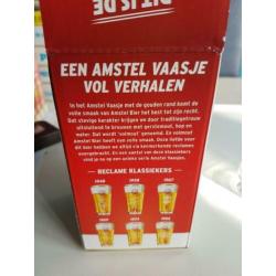 Amstel bierglas in doos, reclame klassieker 1967, nieuw