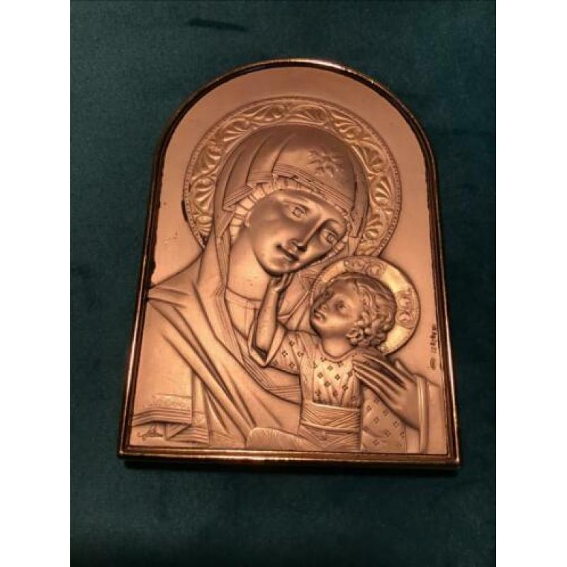 Zilveren icoon Maria