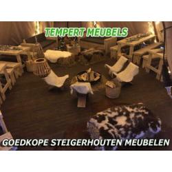 Complete steigerhouten tuinset / Steigerhouten meubels.