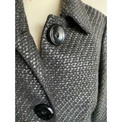 Promiss zwarte blazer met metallic en wol, maat 38 / M