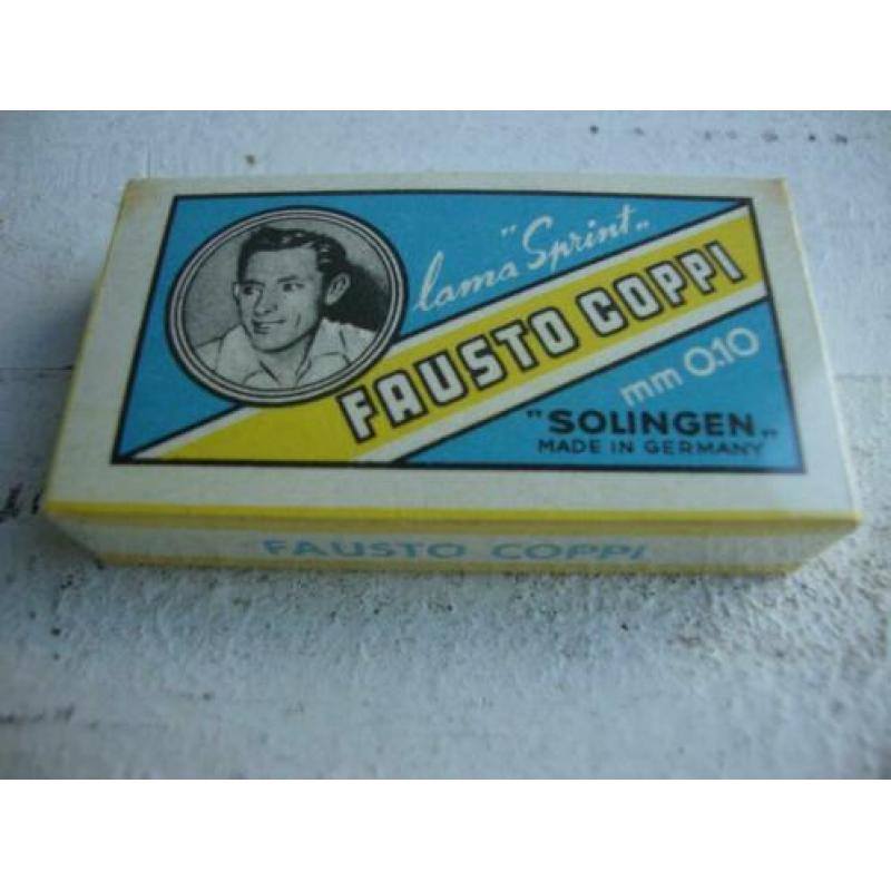 oude verpakking scheermesjes Fausto Coppi