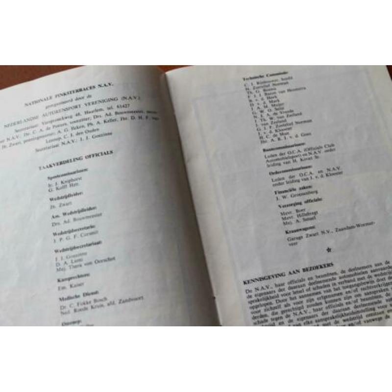 zandvoort circuit, programmaboekje 1966