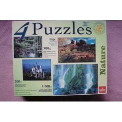 GOLIATH NATURE HIGH QUALITY PUZZLES 4x voor 3.50euro