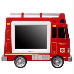 Echte televisie in de vorm van een brandweerwagen