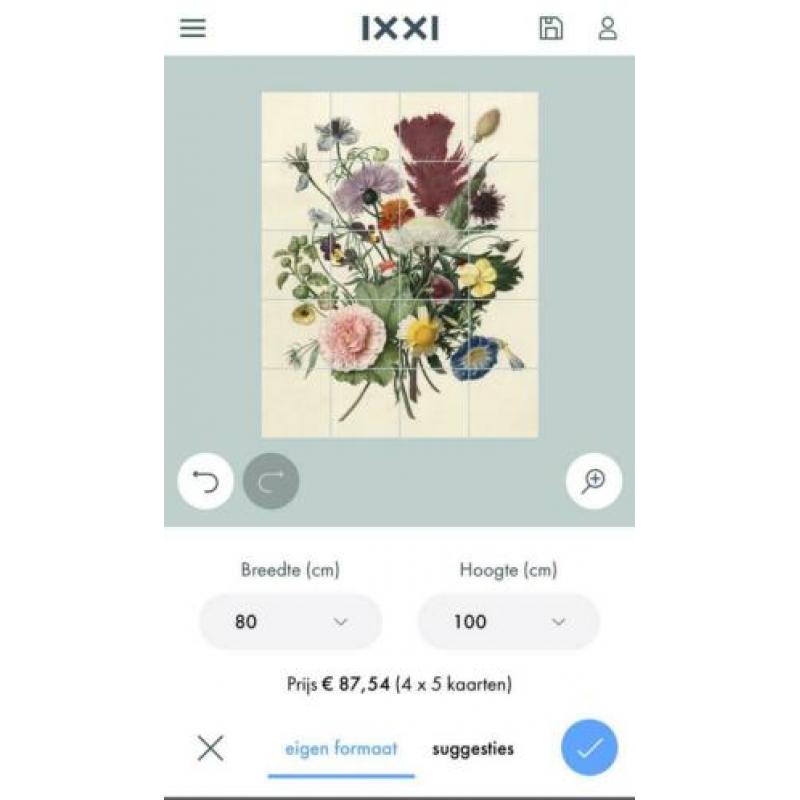 IXXI poster/schilderij bloemen 80x100cm