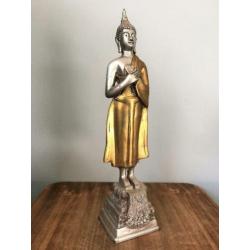 Brons goud verguld Pang Ram Pueng boeddha beeld