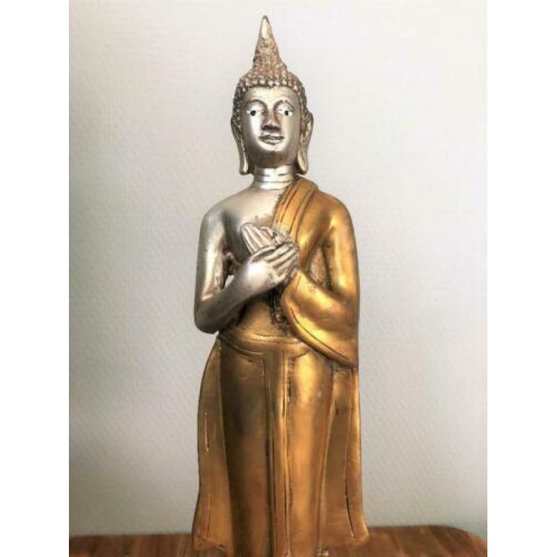 Brons goud verguld Pang Ram Pueng boeddha beeld