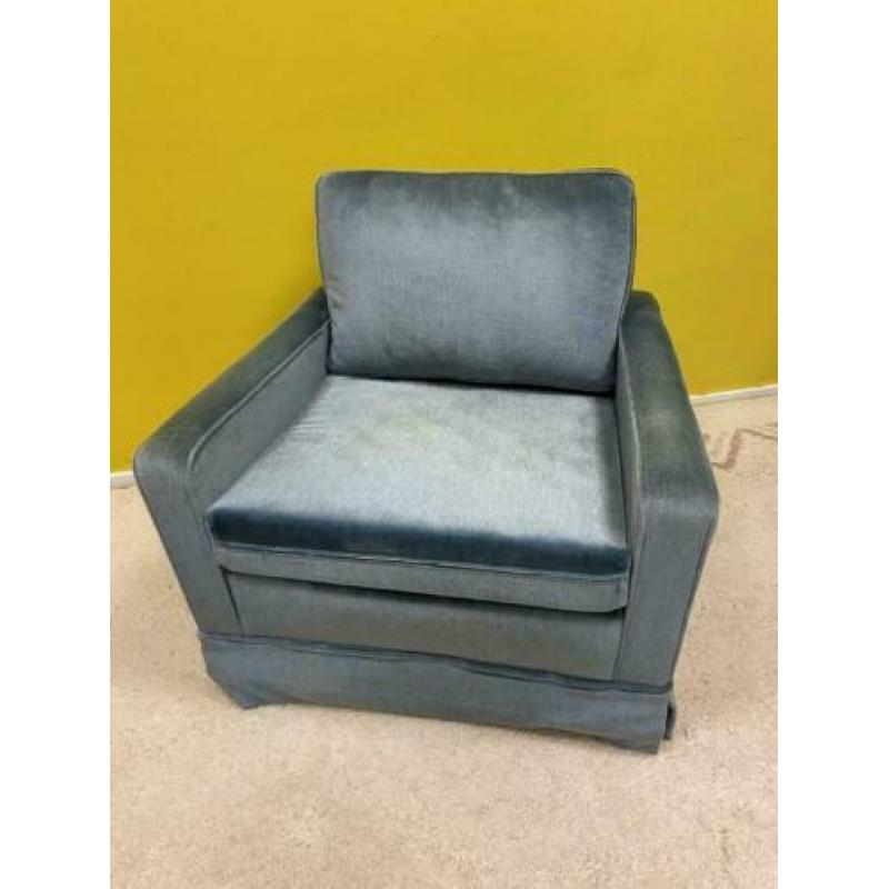 J_ stoel vintage fauteuil velvet