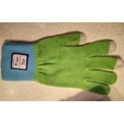 Nieuw! KPN KNSB touchscreen handschoenen groen + embleem