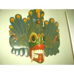 Groot Bali (de barong). tempelmasker massief hout 55 cm