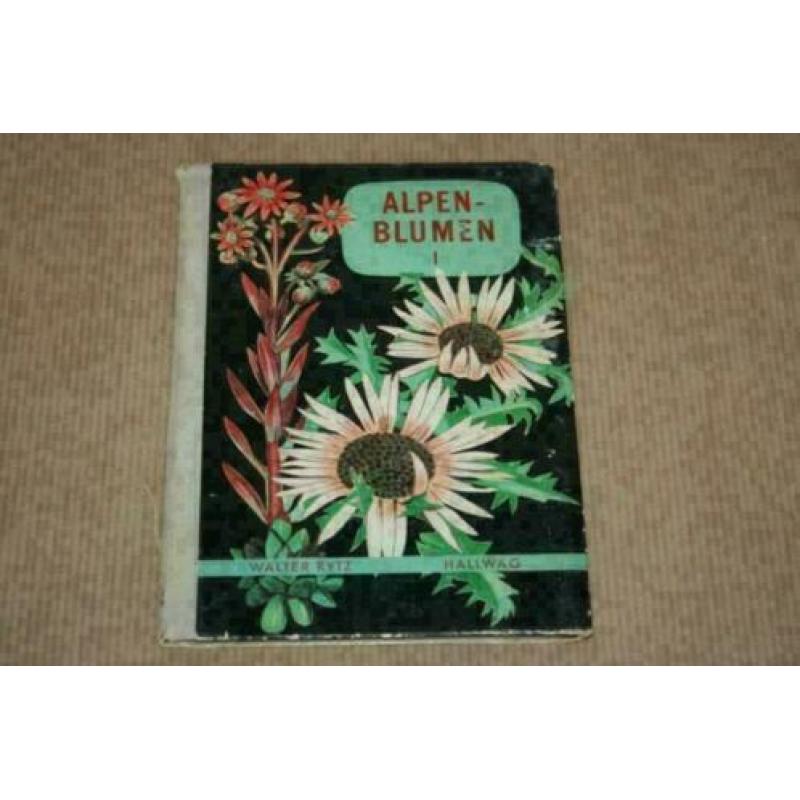 Fraai oud boek over Alpenbloemen - Circa 1950 !!