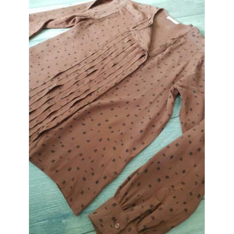 Nieuw BY BAR Amsterdam bruin shirt blouse longsleeve, mt L