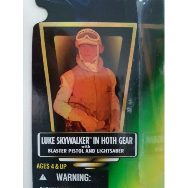 -40% Star Wars POTF Green Holo Luke Skywalker in Hoth Gear