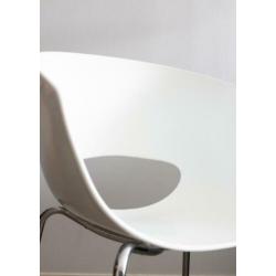 4x Sintesi Orbit Large design stoel wit