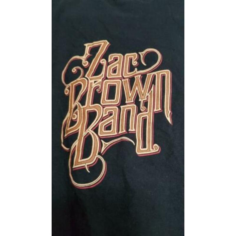 T-shirt zwart IBM met logo ZAC Brown Band maat S