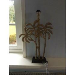 Gouden palmboom lampvoet lamp Hollywood Regency