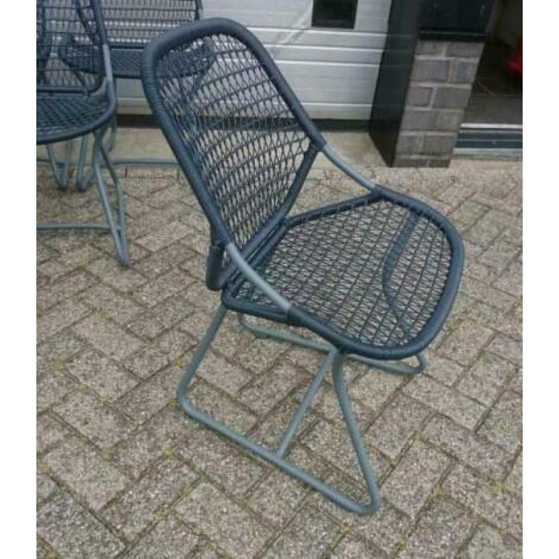 fermob Sixties stoelen storm grey jong gebruikt meerdere