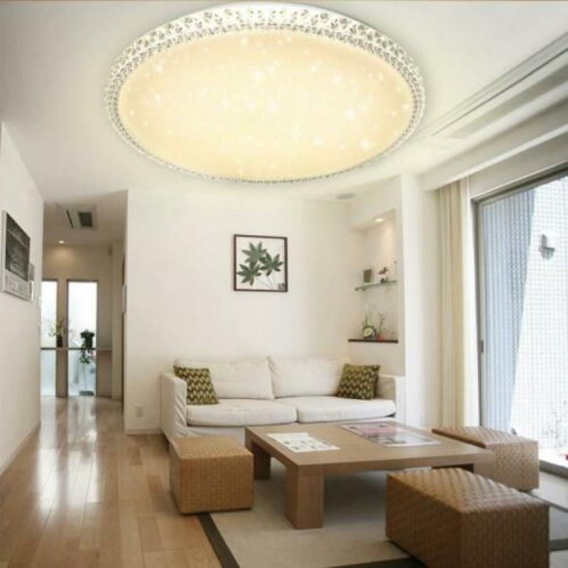 24W dimbare LED-plafondlamp Crystal woonkamer hal licht