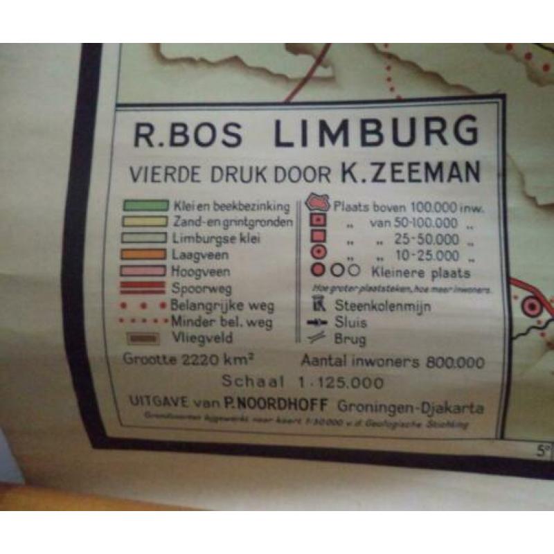 SCHOOLKAART van Limburg 82cmx115cm