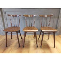 Vintage spijlenstoel Zweedse design stoel hout jaren 50
