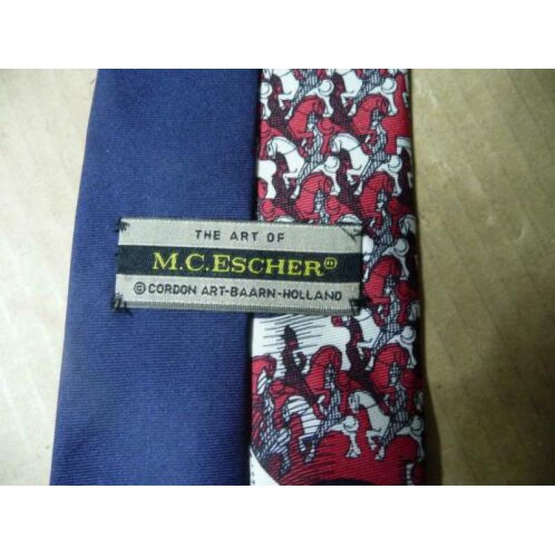 M.C. Escher stropdas Horsman Woodcut 1946 100% silk zijde