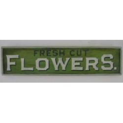 Handgeschilderd houten reclame bord/bloemen winkel/flowers