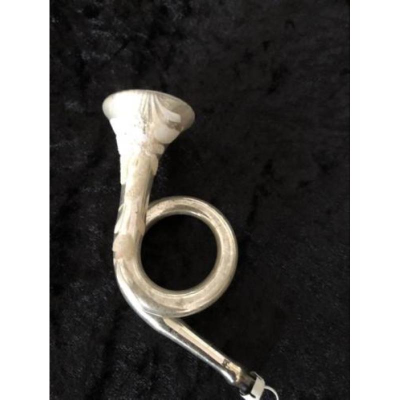 Antieke zilver gebloemde trombone