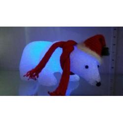 partij acryl ijsberen met ledverlichting - kerst -