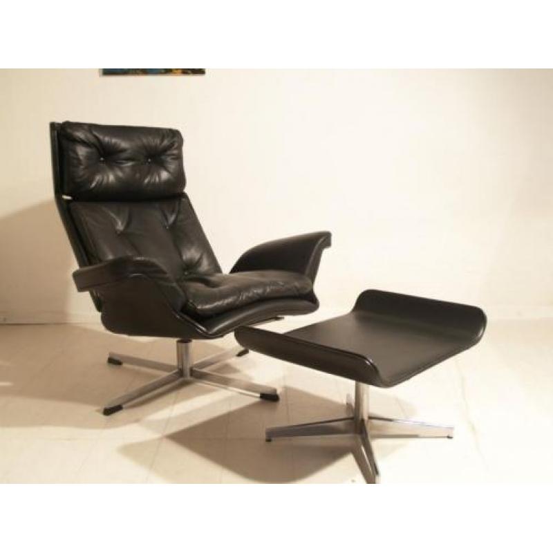b) Jaren 70 design fauteuil - Eames - George Mulhauser stijl