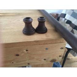 Gordijn rails - hout - 162 cm