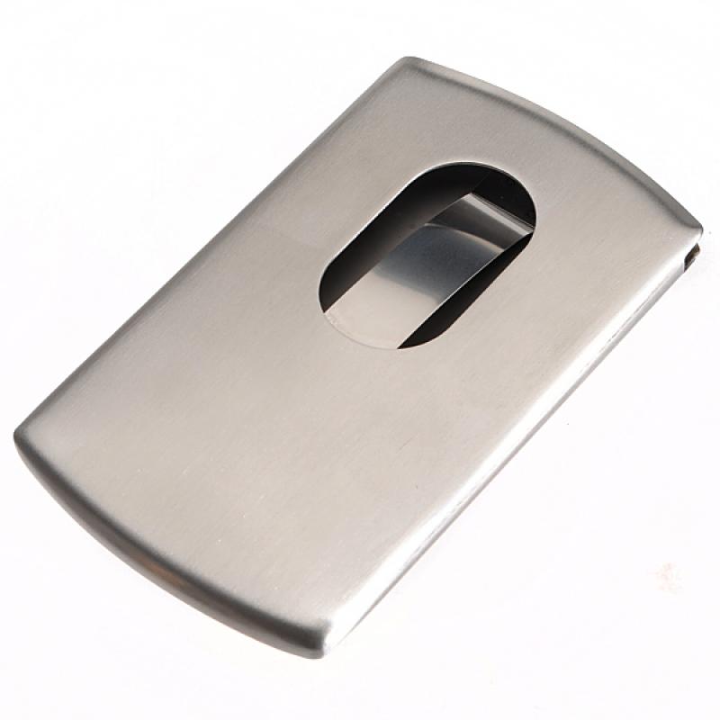 Stainless Steel Name Business Credit Card Holder Case