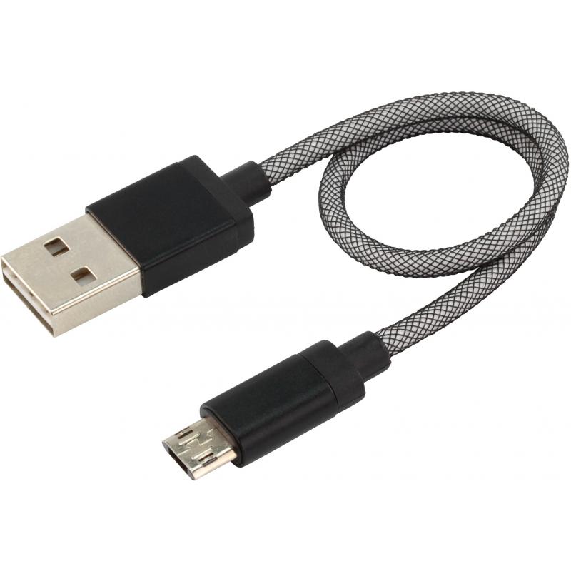 Ansmann Ansmann USB Micro USB Data en Laadkabel Nylon 20cm