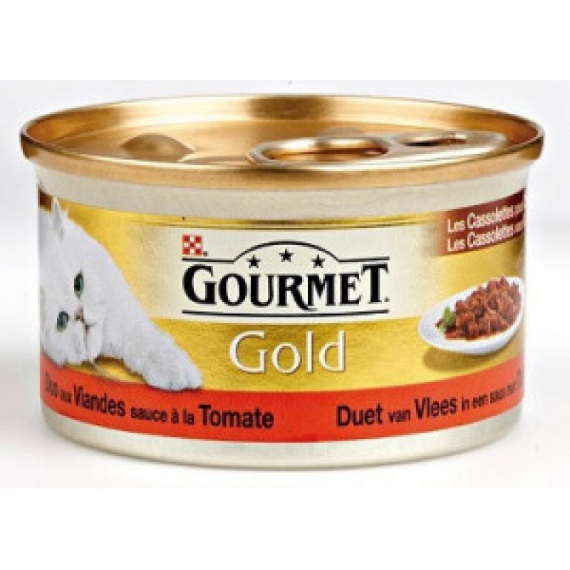 Nat kattenvoer Gourmet Gold Gourmet Gourmet Gold Les Cassolettes Duo van vlees in tomatensaus 2
