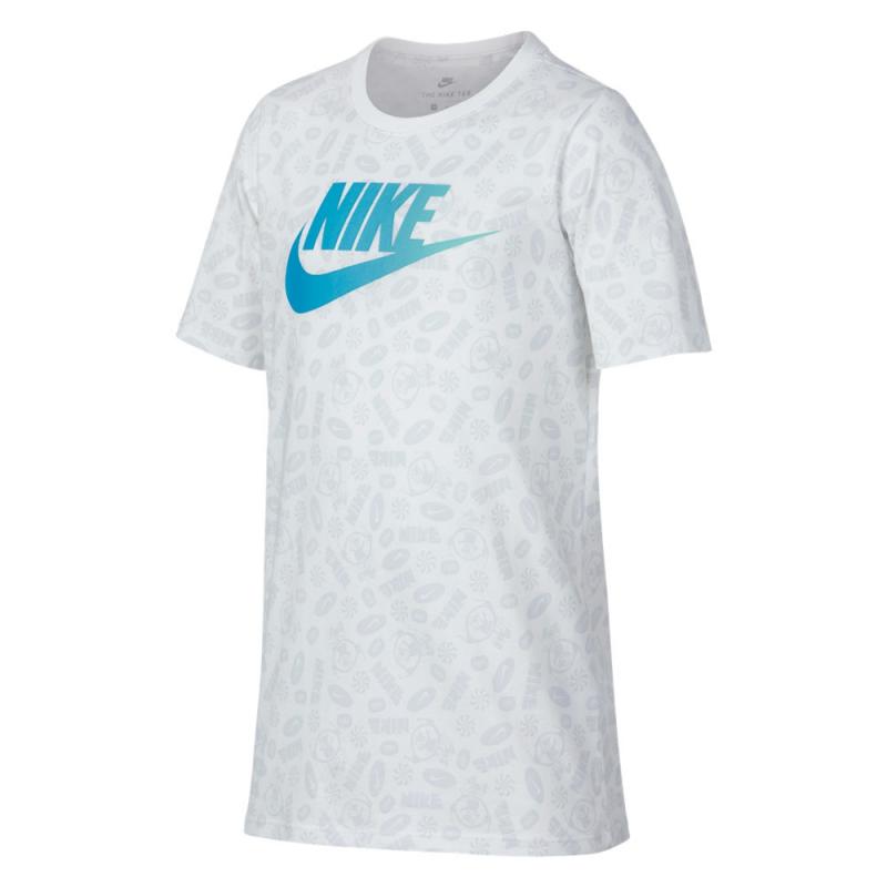 Weggeefactie 25% Korting Nike Swoosh Splash shirt jongens wit blauw