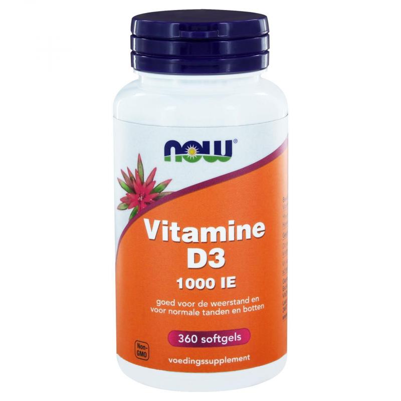 Now Foods Vitamine D3 1000 IE (360 softgels) NOW Foods