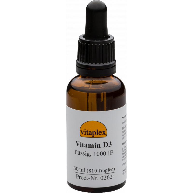 Vitamine D3 vloeibaar, 1000 IE (30 ml, ca. 810 druppels) Vitaplex Vitaplex