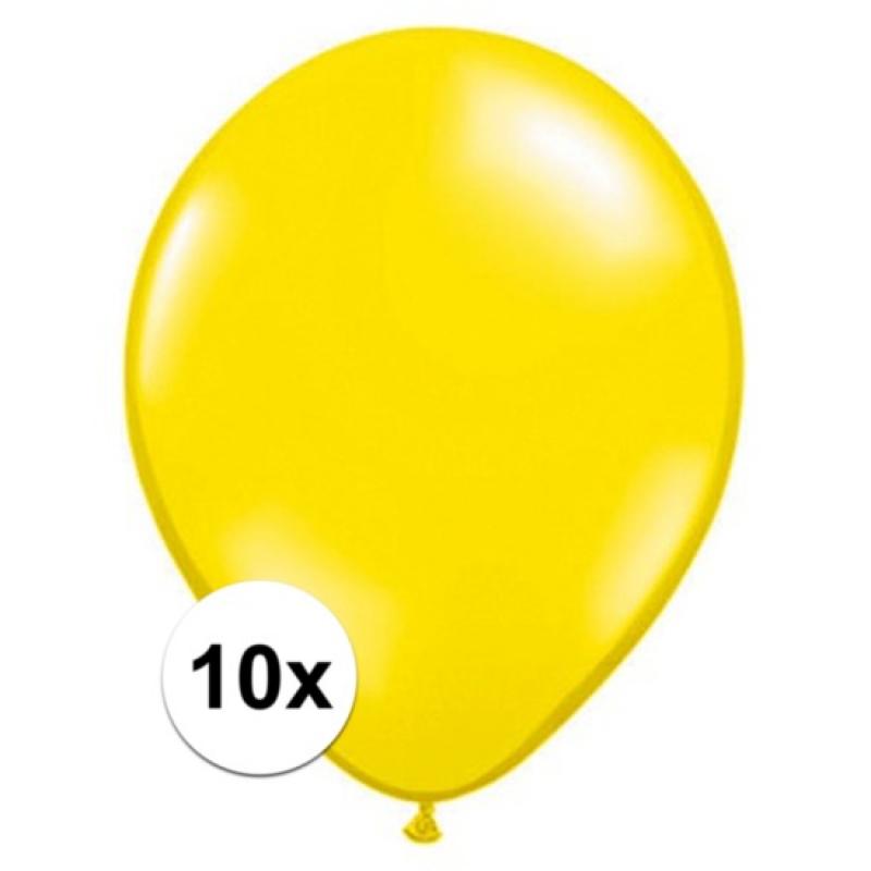 Feestartikelen diversen Qualatex Citroen gele Qualatex ballonnen 10 stuks