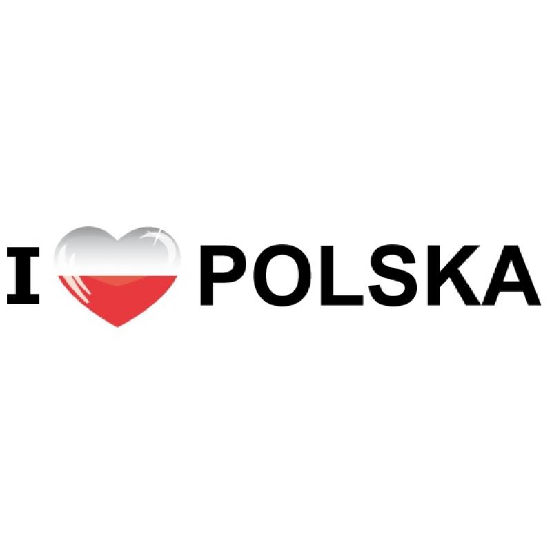 Landen versiering en vlaggen Landen sticker I Love Polska