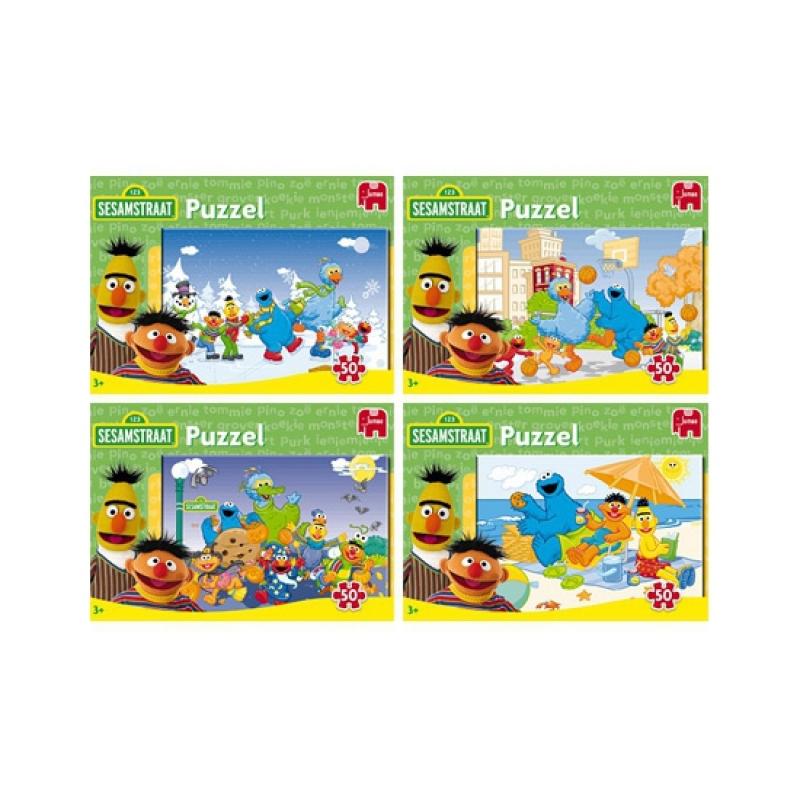 Puzzels Jumbo Legpuzzels van Sesamstraat 50 stukjes