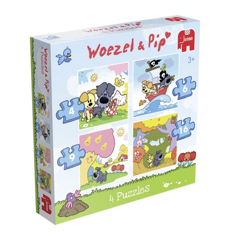 Woezel en Pip puzzels 4in1 voor kinderen Woezel en Pip Beste kwaliteit