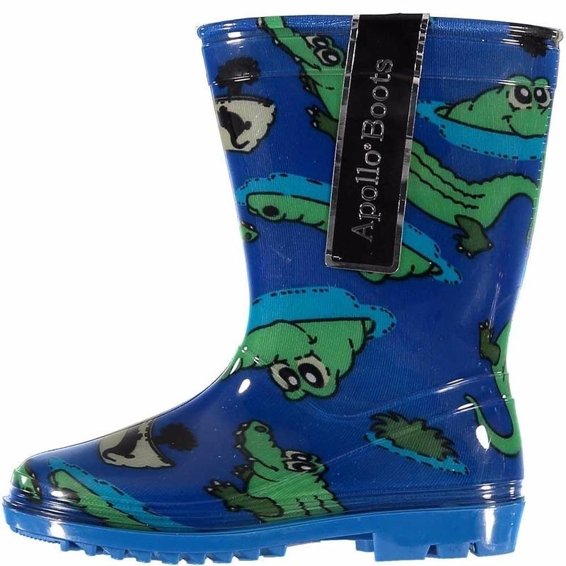 Schoenen en laarzen Blauwe jongens regenlaarzen met krokodillen