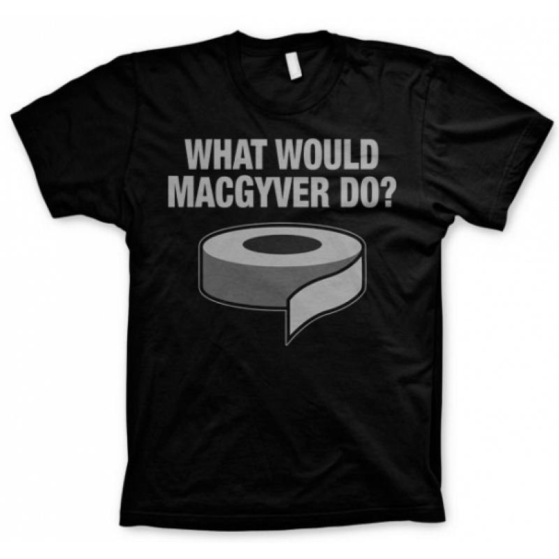 T shirts MacGyver zwart t shirt heren
