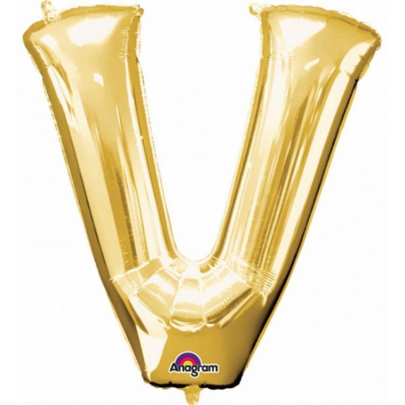 Naam ballonnen letter V goud Anagram laagste prijs
