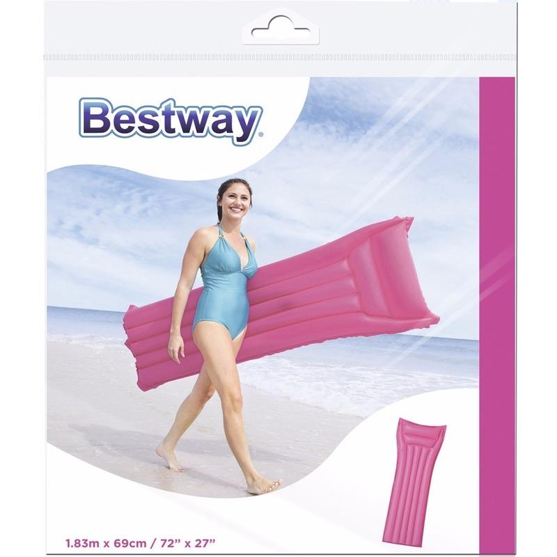 Opblaasbaar artikelen Bestway Bestway basic luchtbed roze 183 cm